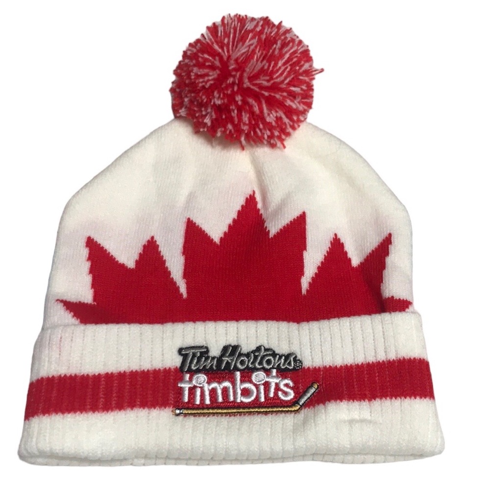 Tim Horton’s Sidney Crosby maple leaf pompom toque